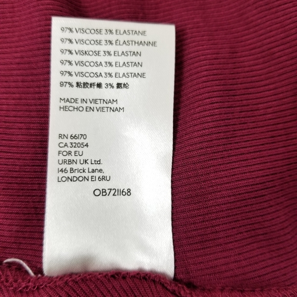 Free People Burgundy January Scoop Neck Jersey Swing Tunic Top Small - Picture 13 of 13